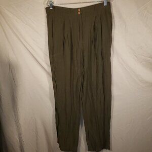 Express Olive Green Rayon Pants Size M/2